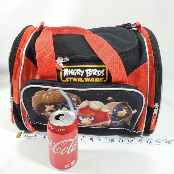 Star Wars Angry Birds Duffle Gym Bag Black Red Ove - Picture 12 of 12
